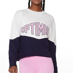 NWT Spiritual Gangster Optimist Mazzy Contrast Pullover Crew Sweatshirt Women S